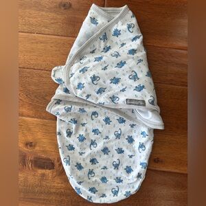 SwaddleMe Infant Wrap with Blue and White Dinosaur Design